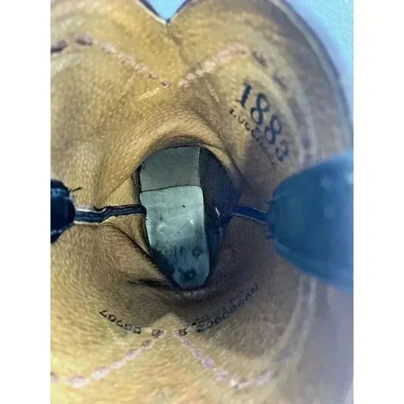 Lucchese 1883 Full Quill Ostrich Western Chocolate Peanut Brittle Boots 9D - Picture 7 of 15